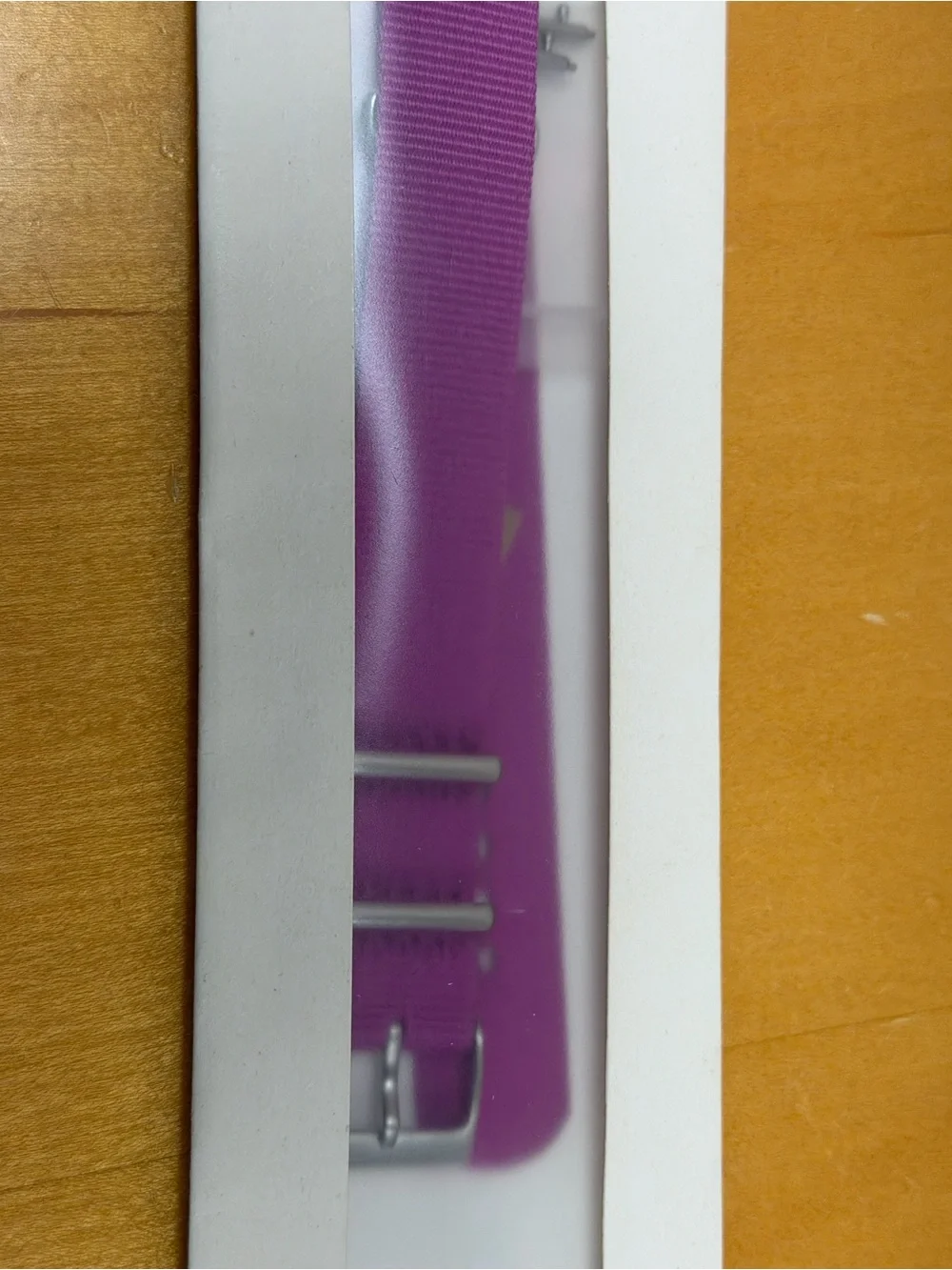 Fossil S181121 Field Strap Weaved Nylon - Bright Pink - New Open Box - MSRP $20